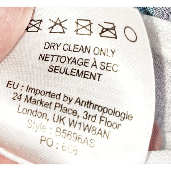 Anthropologie Tabitha Dress Sz 0 Abstract Floral Lined Boho Pockets Purple NEW - Picture 12 of 12